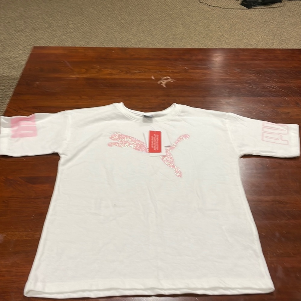 top Puma girls size 12-14 years short sleeves
